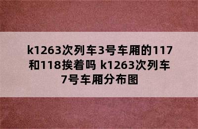 k1263次列车3号车厢的117和118挨着吗 k1263次列车7号车厢分布图